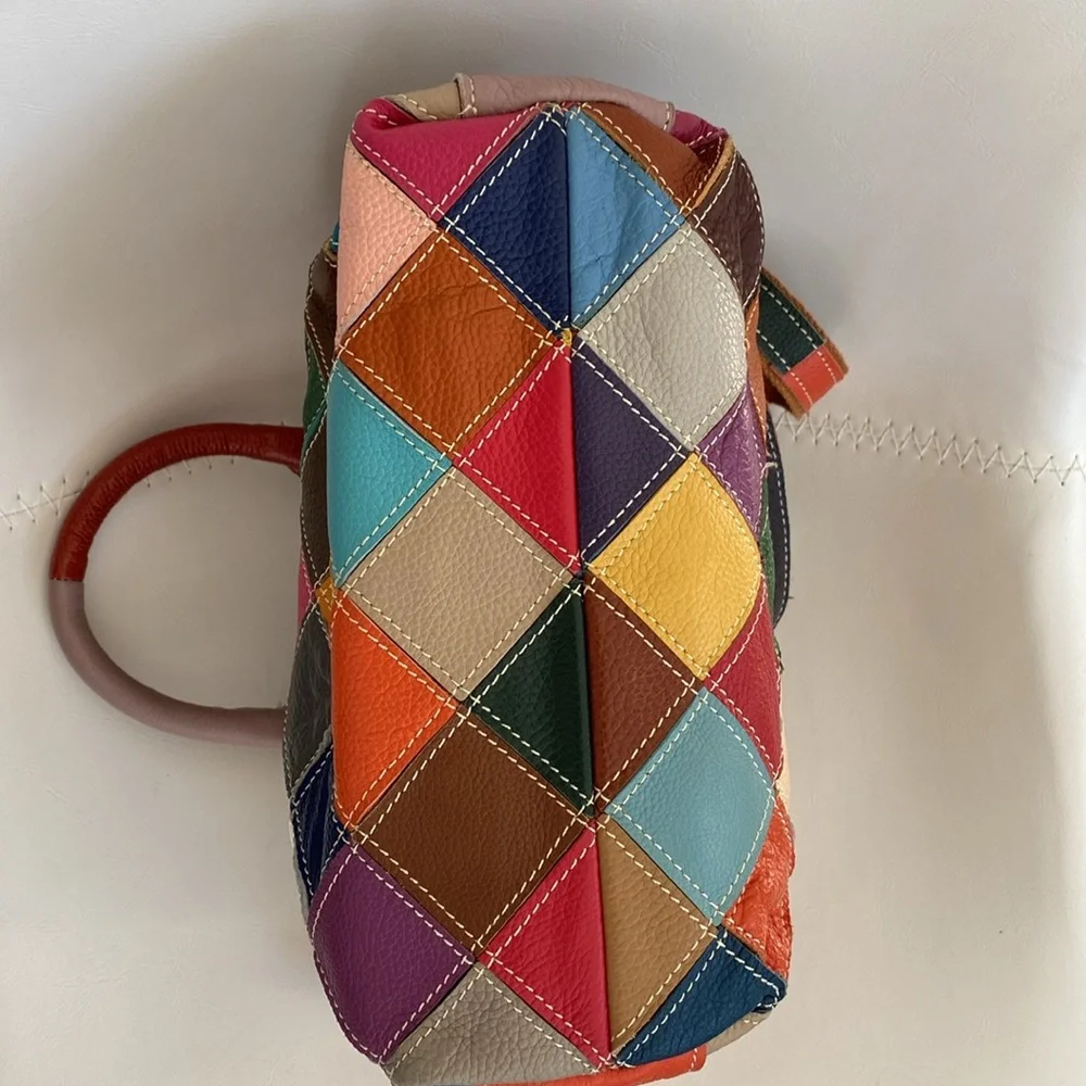 New Handmade Patchwork Hand-Crossbody Bag - Picture 3 of 8